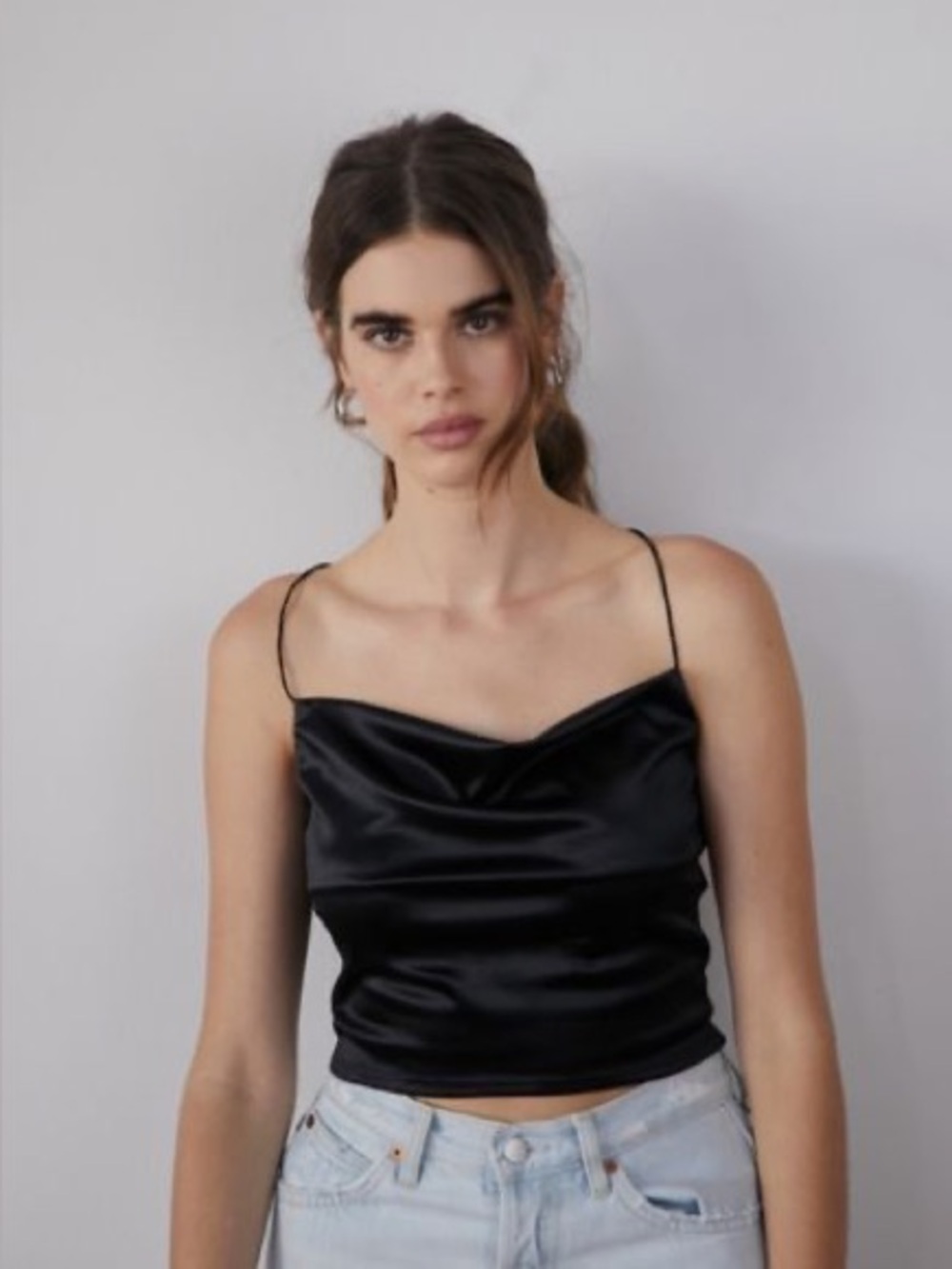 Urban Renewal Black Satin Tank
